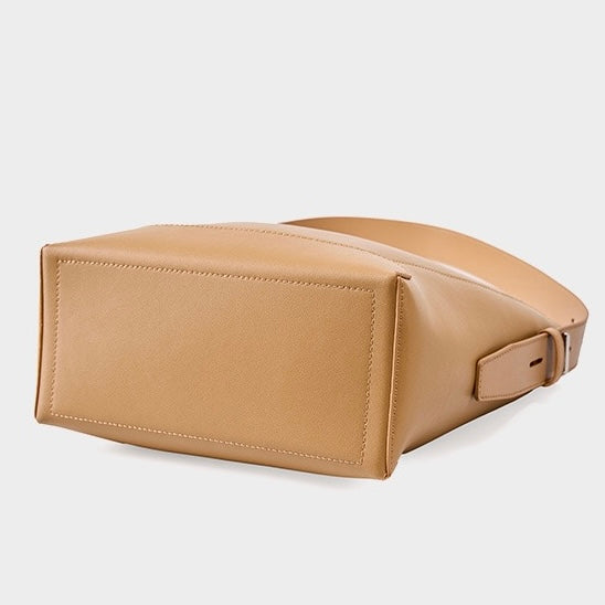 Genuine Leather Crossbody and Shoulder Oversized Bucket Bag