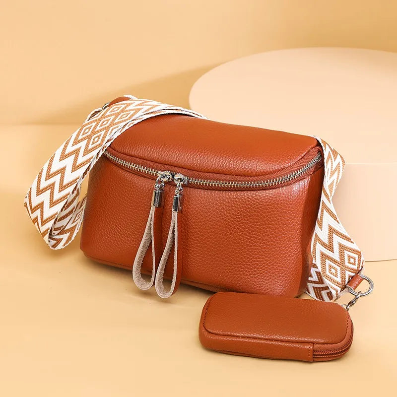 Nina | Refined Leather Shoulder Bag