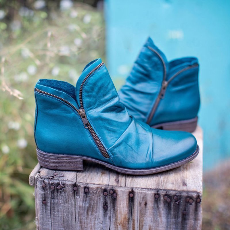 Brooke | Leather Boots with Practical Zipper
